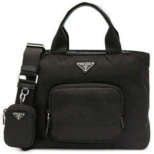 Prada Milano Vela Nylon Handbag Black